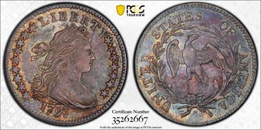 1797 10C 16 Stars AU58