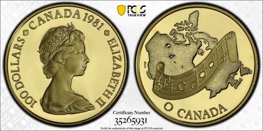 1981 $100 National Anthem PR69DCAM