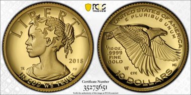 2018-W $10 American Liberty High Relief First Strike PR70DCAM