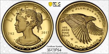 2017-W $100 American Liberty High Relief PR70DCAM