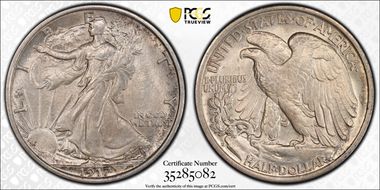 1917-D 50C Reverse MS63