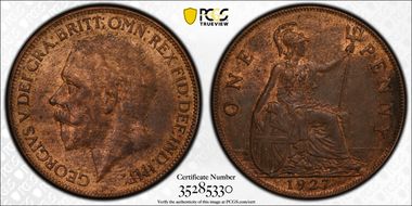 1927 1D S-4054A MS63RB