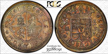 1724-F 2 R Calico-28 Segovia Luis I AU50