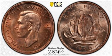 1940 1/2D S-4115 MS64RB