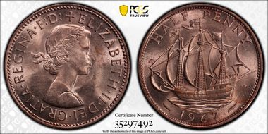 1967 1/2D S-4158 MS64RD