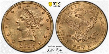 1882 $10 MS61