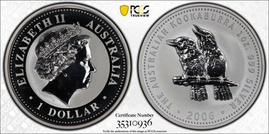 2006 $1 Kookaburra Ag MS67