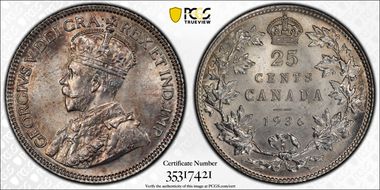 1936 25C Bar MS64