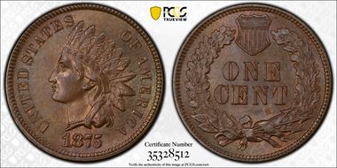 1875 1C MS64BN