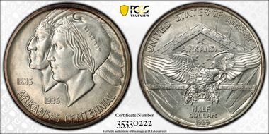 1939 50C Arkansas MS65