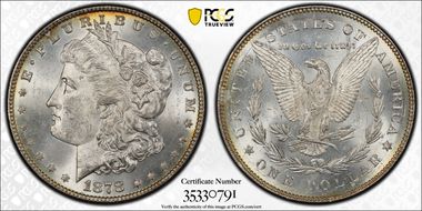 1878 7/8TF $1 VAM 42A, 7/7 Strong MS65