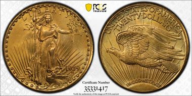 1929 $20 MS64