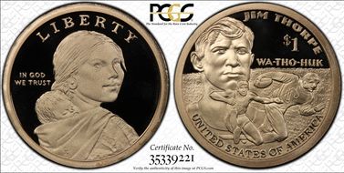 2018-S $1 Native American PR70DCAM