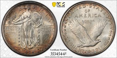 1917-D 25C Type 1 MS66FH