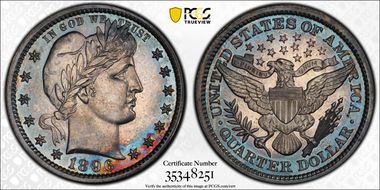 1896 25C PR63
