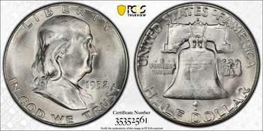 1952-S 50C MS64+