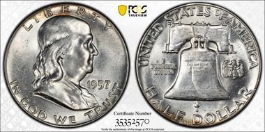 1957 50C MS62