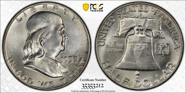 1959-D 50C MS65FBL