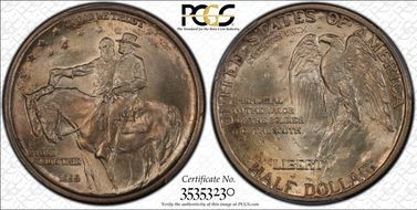 1925 50C Stone Mountain MS66