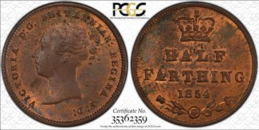 1854 1/2 Far S-3951 MS63RB