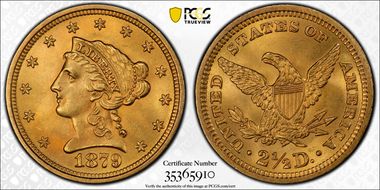 1879 $2.50 MS66