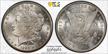 1890-CC $1 MS65+
