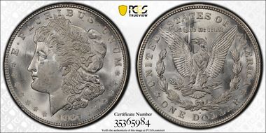 1921-D $1 MS66+