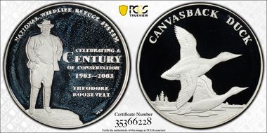 2003 Medal NWRS - Canvasback Silver PR69DCAM