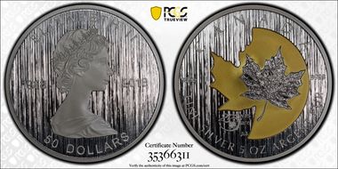 2013 $50 Maple Leaf 25th Ann. PR69DCAM
