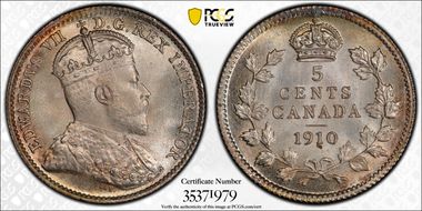 1910 5C Pointed Leaves MS67