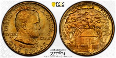 1922 G$1 Grant, Star MS68