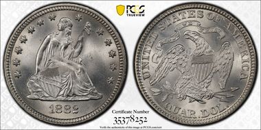 1882 25C MS67
