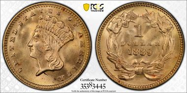 1889 G$1 MS66