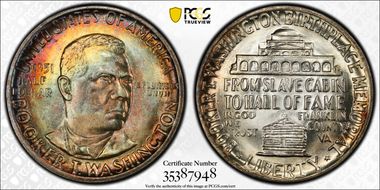 1951 50C Booker T. Washington MS67+