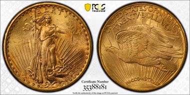 1916-S $20 MS65+