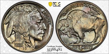 1935-D 5C MS66+