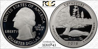 2018-S 25C Voyageurs NP-Silver PR70DCAM