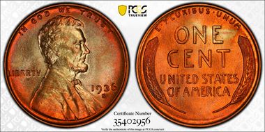 1936-S 1C MS66RD