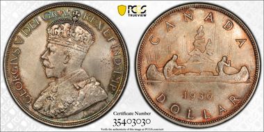 1936 S$1 MS66