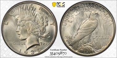 1935-S $1 MS66