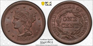 1850 1C MS66BN