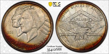 1938-S 50C Arkansas MS67