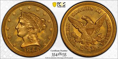 1855-C $2.50 MS64+
