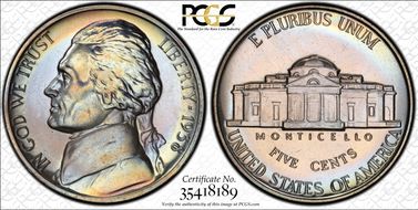 1938 5C Re-Engraved Obv Design FS-403 PR67+