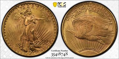 1924 $20 MS66+