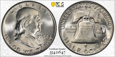 1954-D 50C MS66FBL