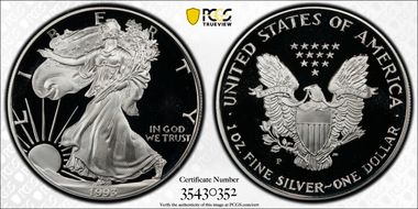 1993-P $1 Silver Eagle PR70DCAM