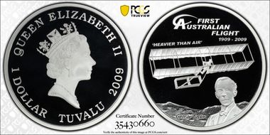 2009 $1 First Australian Flight PR70DCAM
