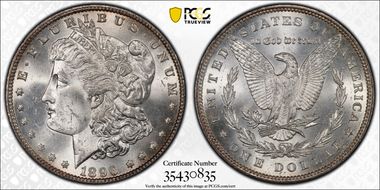 1896 $1 VAM 4, Doubled Stars MS63