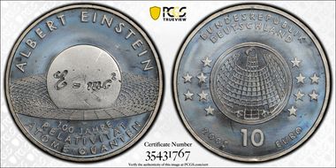 2005-J € 10 Albert Einstein KM-238 MS66